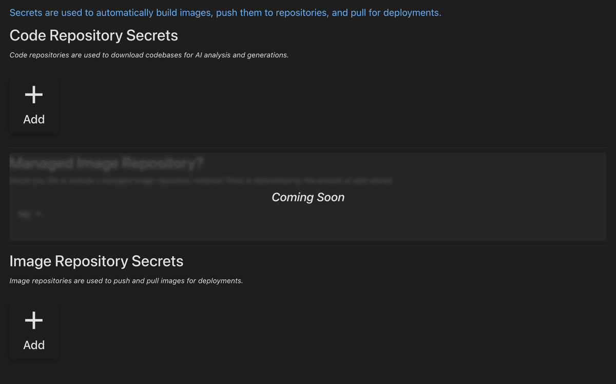 Link Git and Image Repositories screenshot